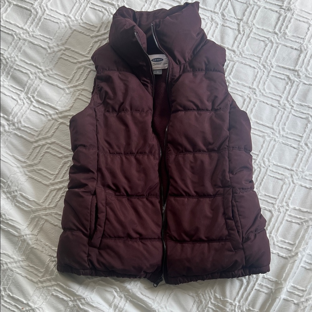 Old Navy Maroon Quilted Vest